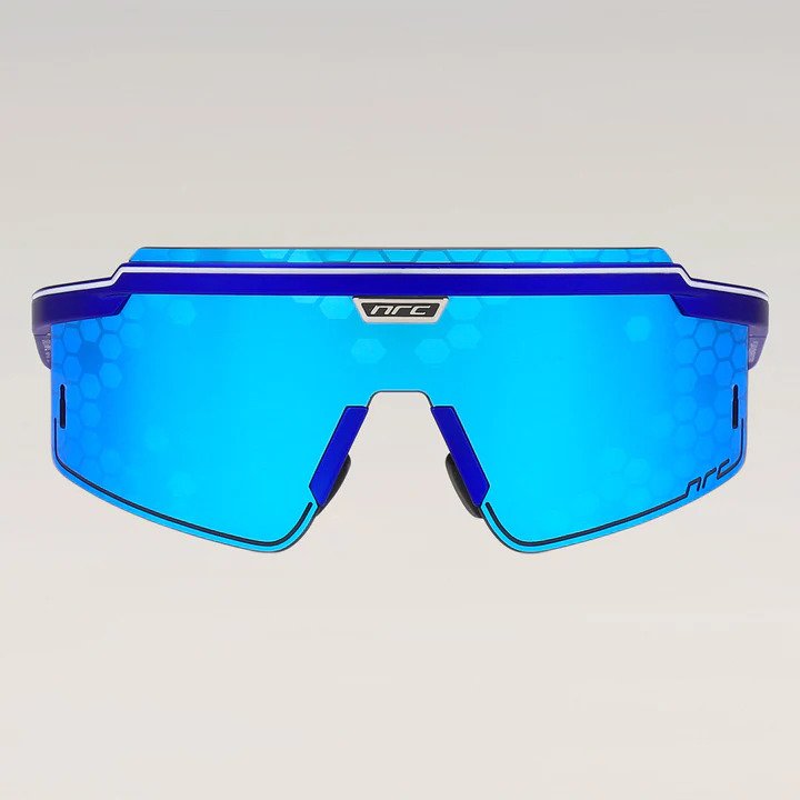 美品 NRC エヌアールシー LUXE 65 ZAFFIRO サングラス 水色
